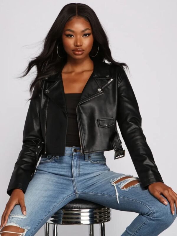 Biker Chic Crop Jacket