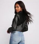 Biker Chic Crop Jacket