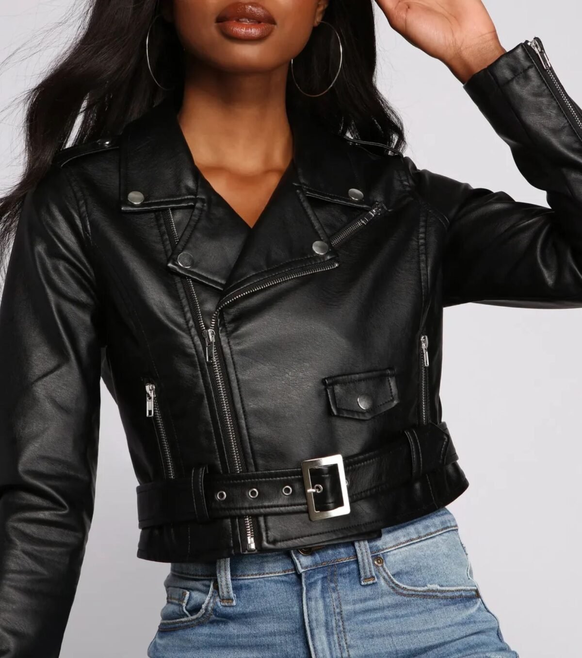 Biker Chic Crop Jacket