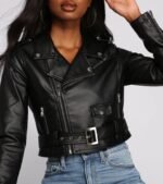 Biker Chic Crop Jacket