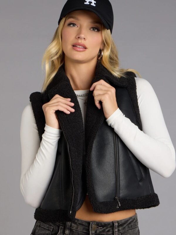 Chill Factor Genuine Sherpa Trim Vest