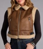 Cider Sips Genuine Shearling Vest