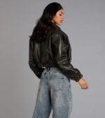 Cool Factor Genuine Leather Bomber Jacket