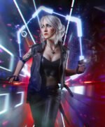 Cyberpunk 2077 Ciri Black Leather Vest