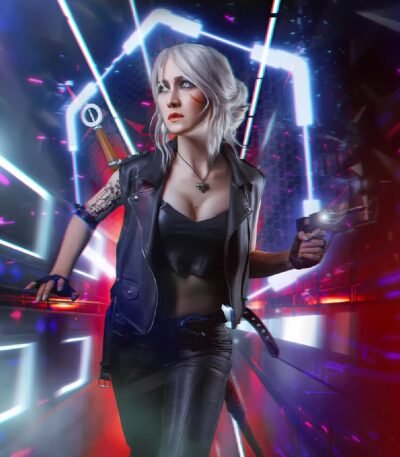 Cyberpunk 2077 Ciri Black Leather Vest
