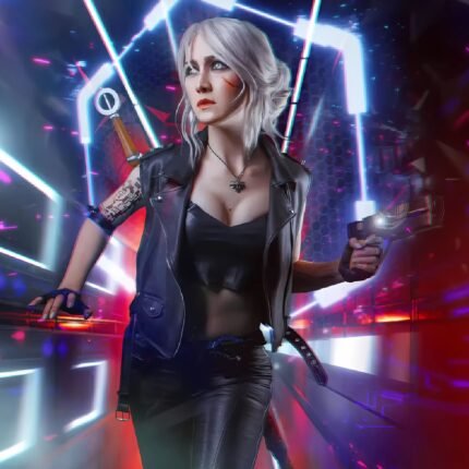 Cyberpunk 2077 Ciri Black Leather Vest