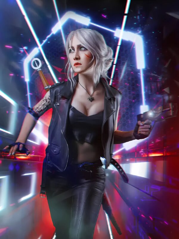 Cyberpunk 2077 Ciri Black Leather Vest