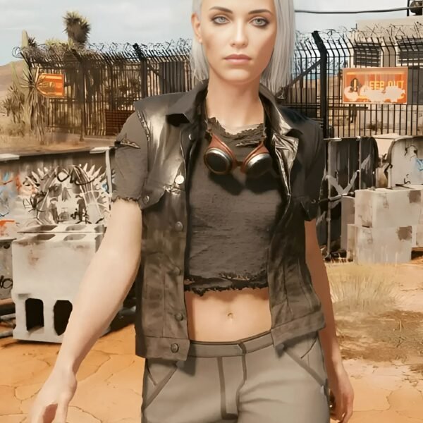 Cyberpunk 2077 Ciri Black Leather Vest