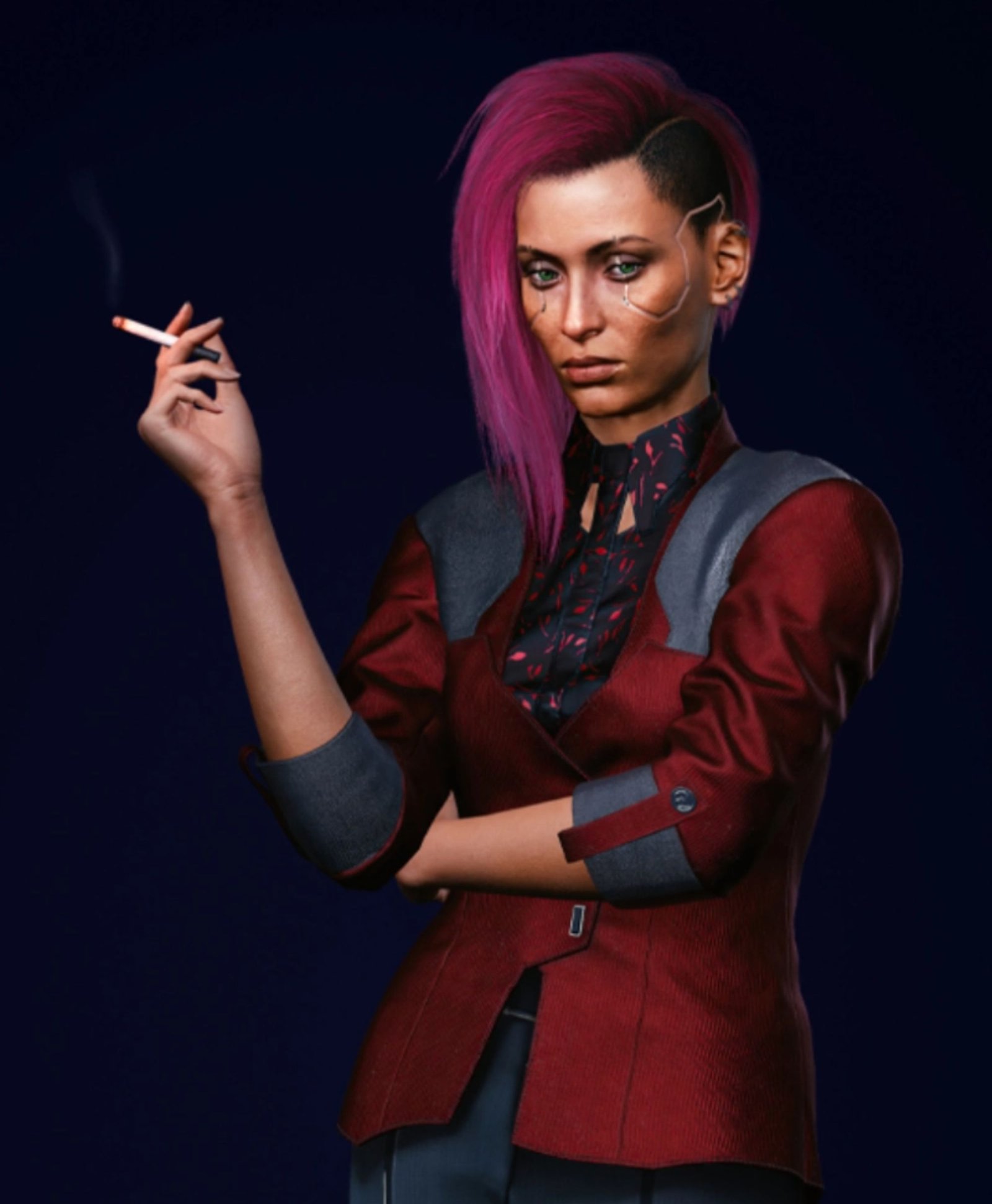 Cyberpunk 2077 Female V Red Leather Blazer Cyberpunk 2077 Female V Red Leather Blazer