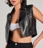 Hit Your Mark Genuine Leather Moto Vest