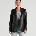 Keep It Trendy Oversized Genuine Leather Blazer