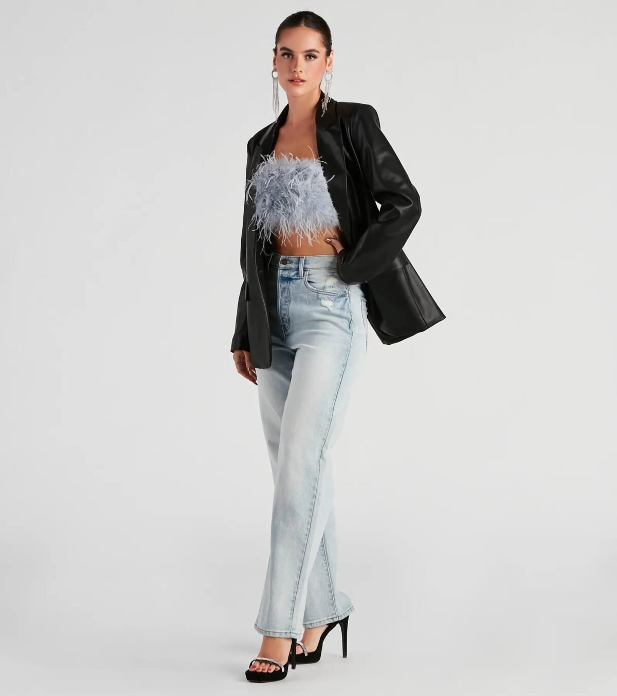 Keep It Trendy Oversized Genuine Leather Blazer