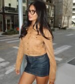 Ready To Go Genuine Suede Crop Jacket
