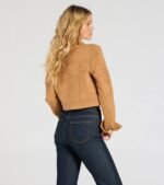 Ready To Go Genuine Suede Crop Jacket