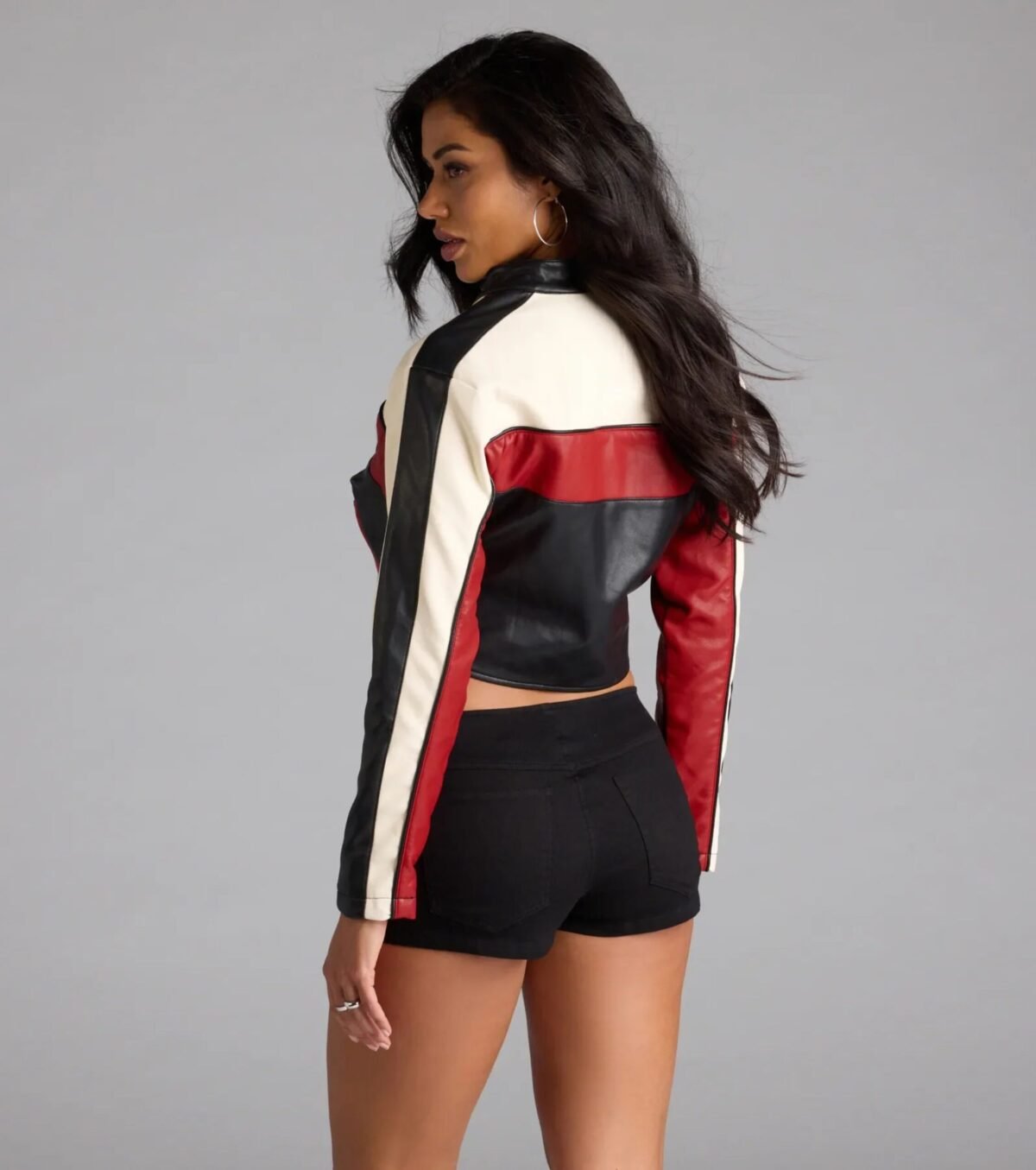 Ride In Style Genuine Leather Moto Crop Jacket