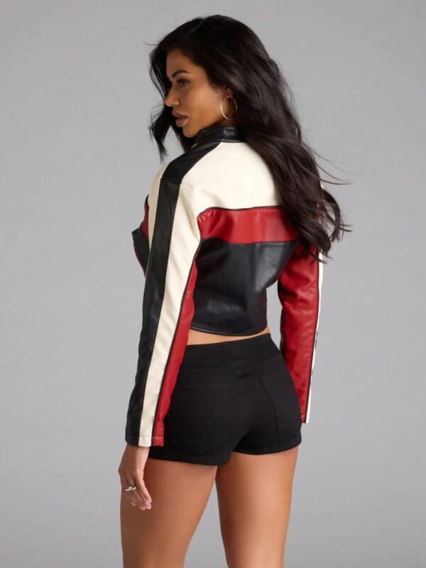Ride In Style Genuine Leather Moto Crop Jacket
