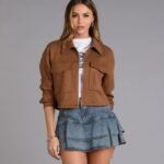 Suede Crush Collared Crop Jacket