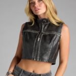 Throttle Babe Genuine Leather Moto Vest