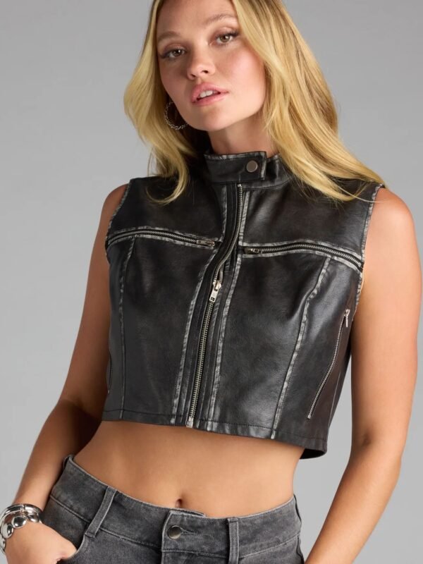 Throttle Babe Genuine Leather Moto Vest