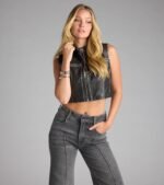 Throttle Babe Genuine Leather Moto Vest