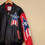 1980 Michael Hoban USA Flag Leather Jacket
