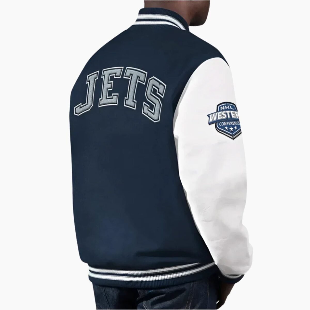 Blue NHL Winnipeg Jets Wool Varsity Jacket