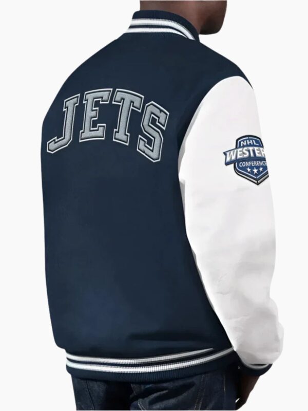 Blue NHL Winnipeg Jets Wool Varsity Jacket