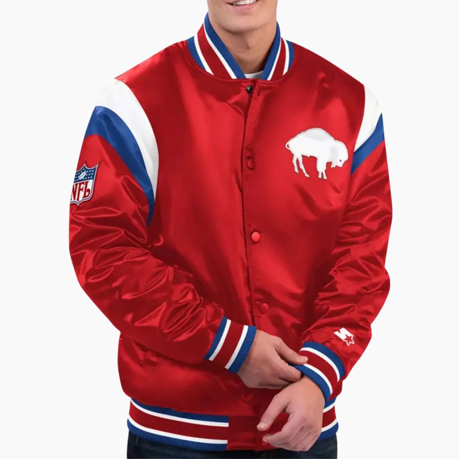 Buffalo Bills Satin Varsity Jacket Buffalo Bills Satin Varsity Jacket