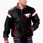 CFL Calgary Stampeders Varsity Leather Jacket