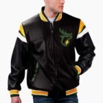 CFL Edmonton Elks Varsity Leather Jacket