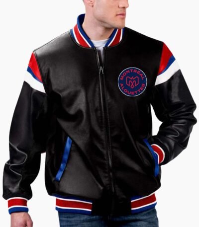 CFL Montreal Alouettes Varsity Leather Jacket