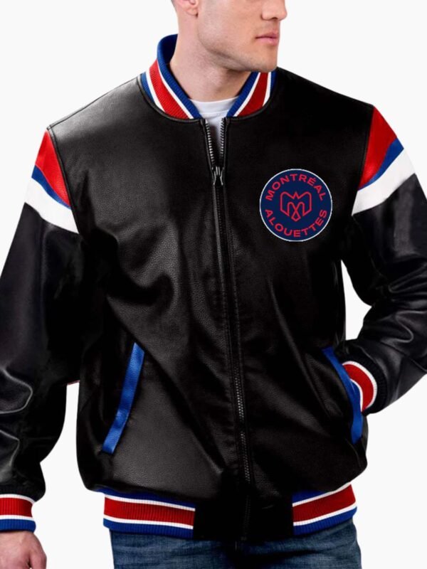 CFL Montreal Alouettes Varsity Leather Jacket