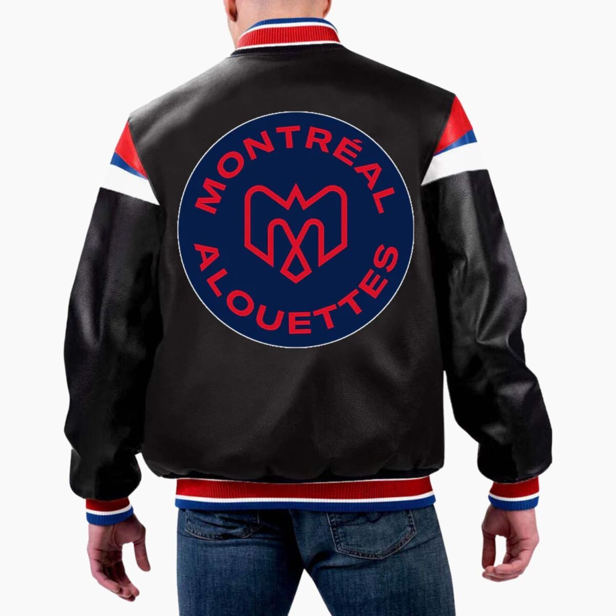 CFL Montreal Alouettes Varsity Leather Jacket