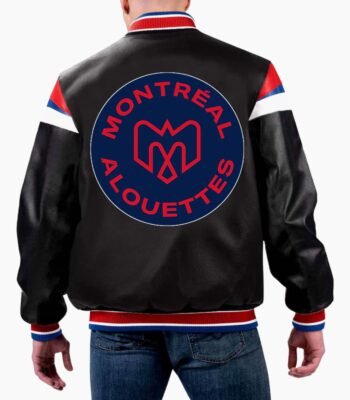 CFL Montreal Alouettes Varsity Leather Jacket