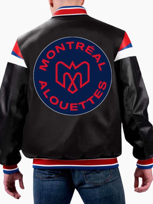 CFL Montreal Alouettes Varsity Leather Jacket