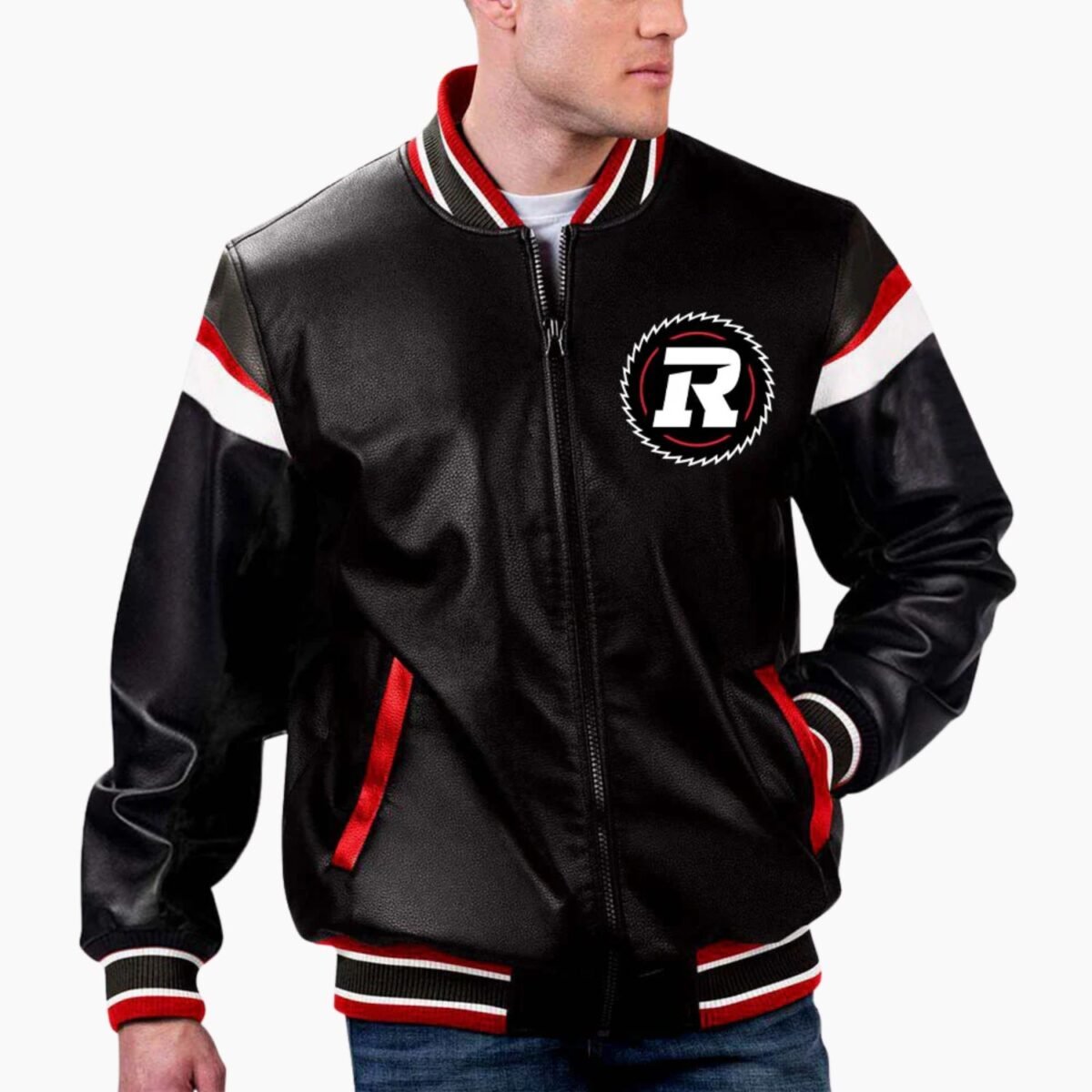 CFL Ottawa Varsity Leather Jacket