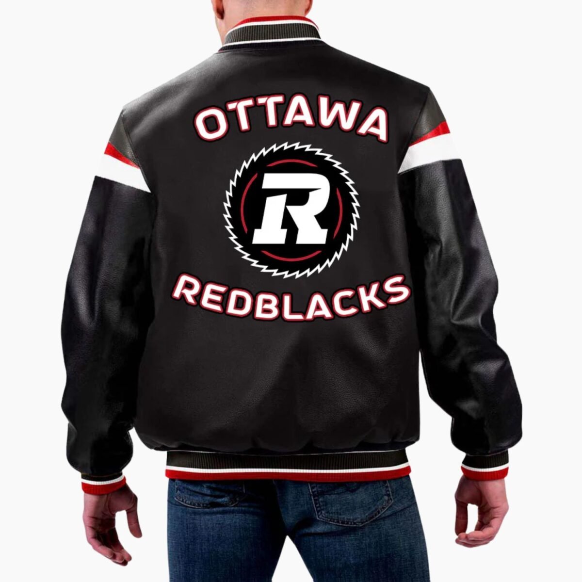 CFL Ottawa Varsity Leather Jacket