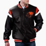 CFL Team BC Lions Varsity Leather Jacket