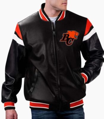 CFL Team BC Lions Varsity Leather Jacket
