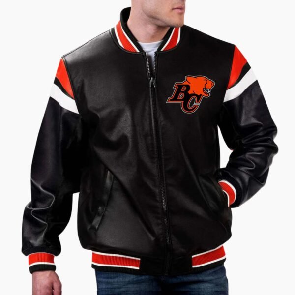 CFL Team BC Lions Varsity Leather Jacket