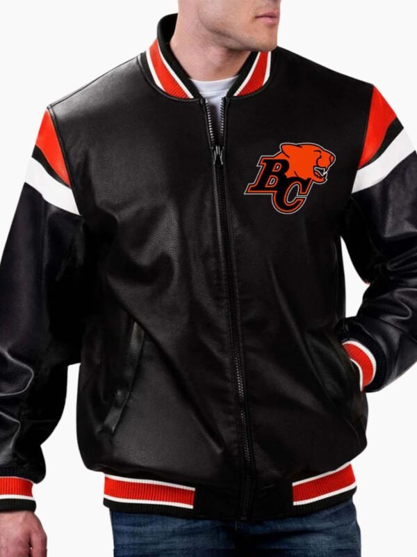 CFL Team BC Lions Varsity Leather Jacket