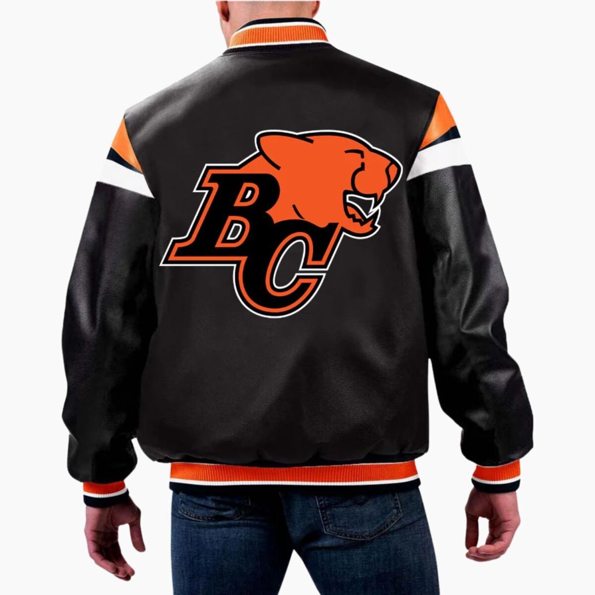 CFL Team BC Lions Varsity Leather Jacket