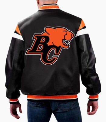 CFL Team BC Lions Varsity Leather Jacket