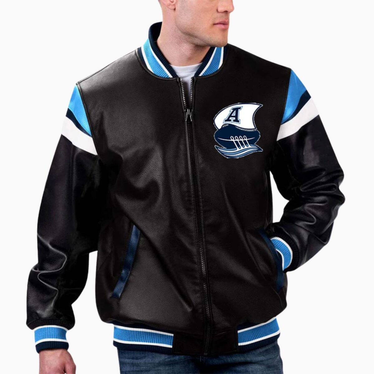 CFL Toronto Argonauts Varsity Leather Jacket