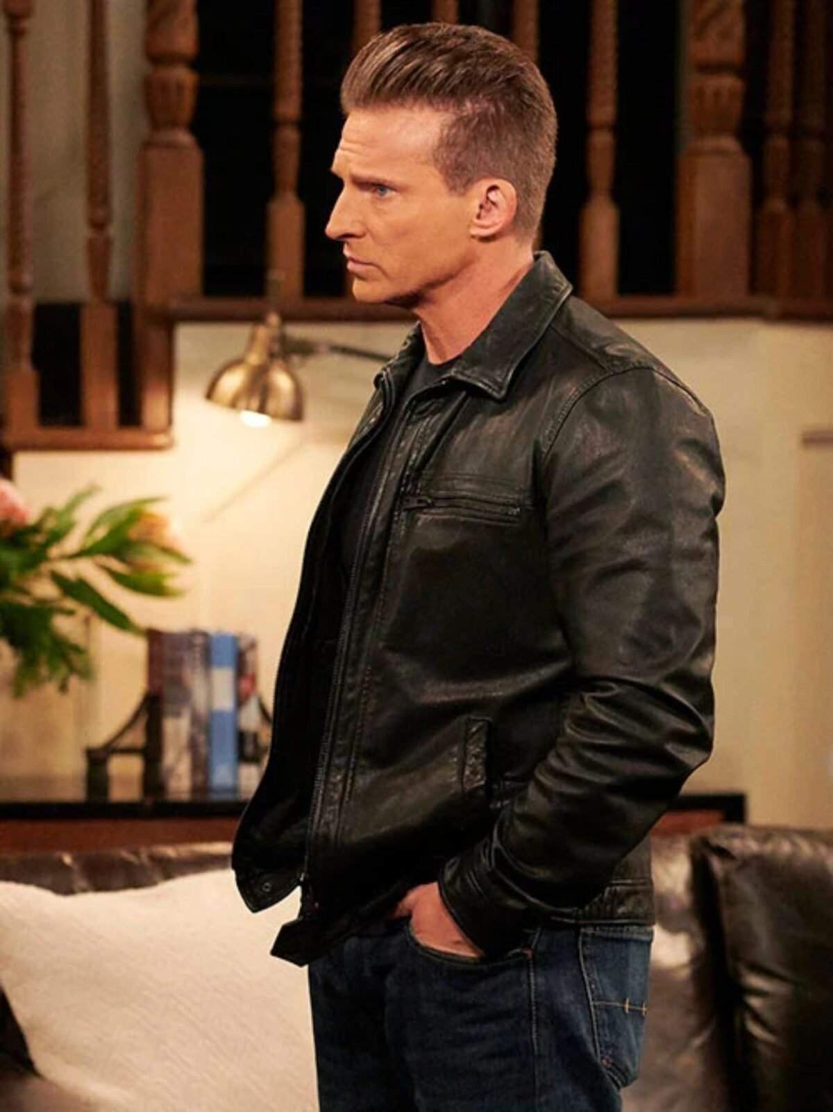 Jason Morgan General Hospital Black Leather Jacket