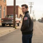 Men's Black American Flag Leather Jacket