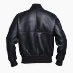 Men's Black American Flag Leather Jacket