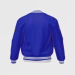 Men's Blue Satin Bomber Jacket