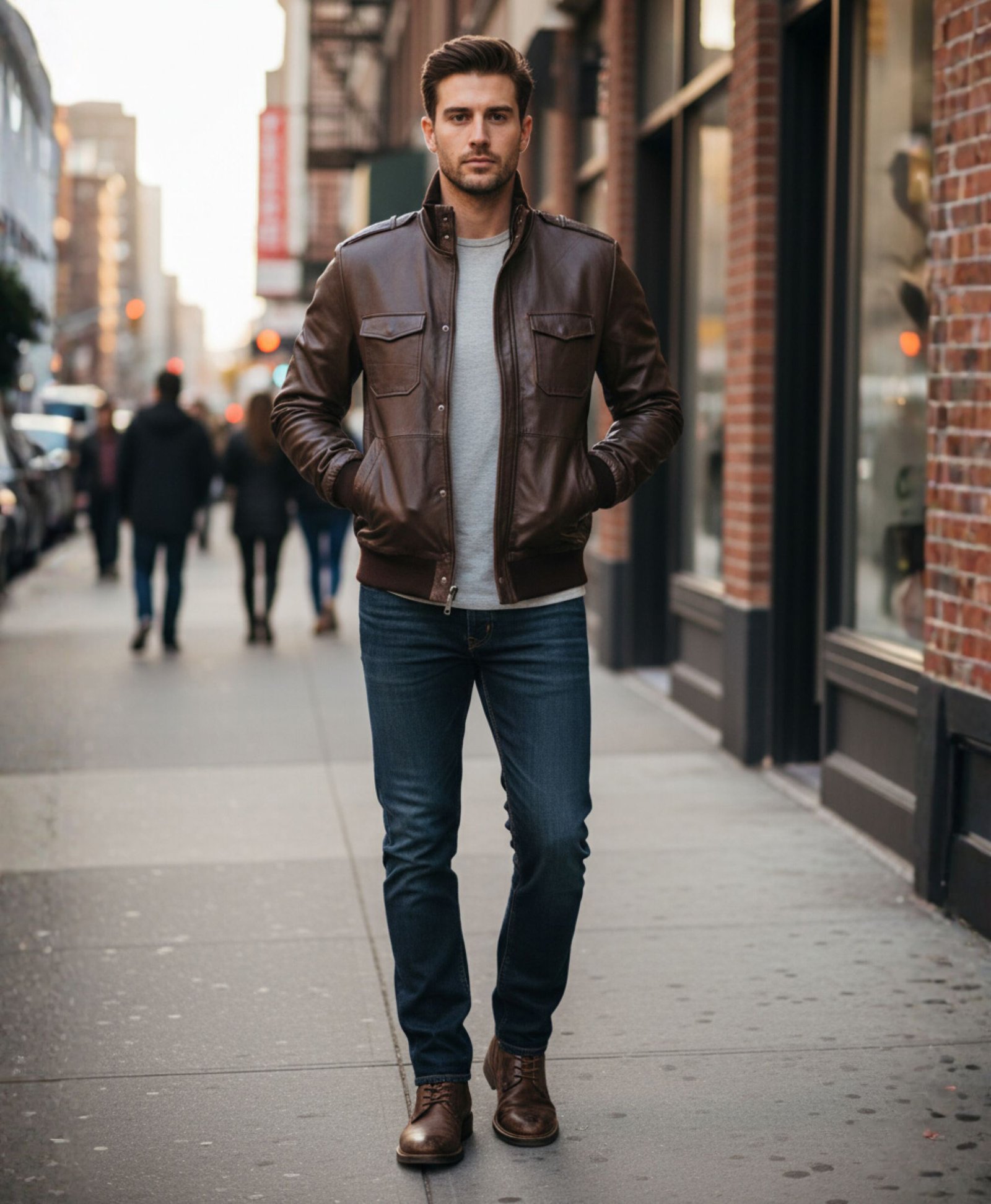 Men's Dark Brown Leather Jacket Men's Dark Brown Leather Jacket