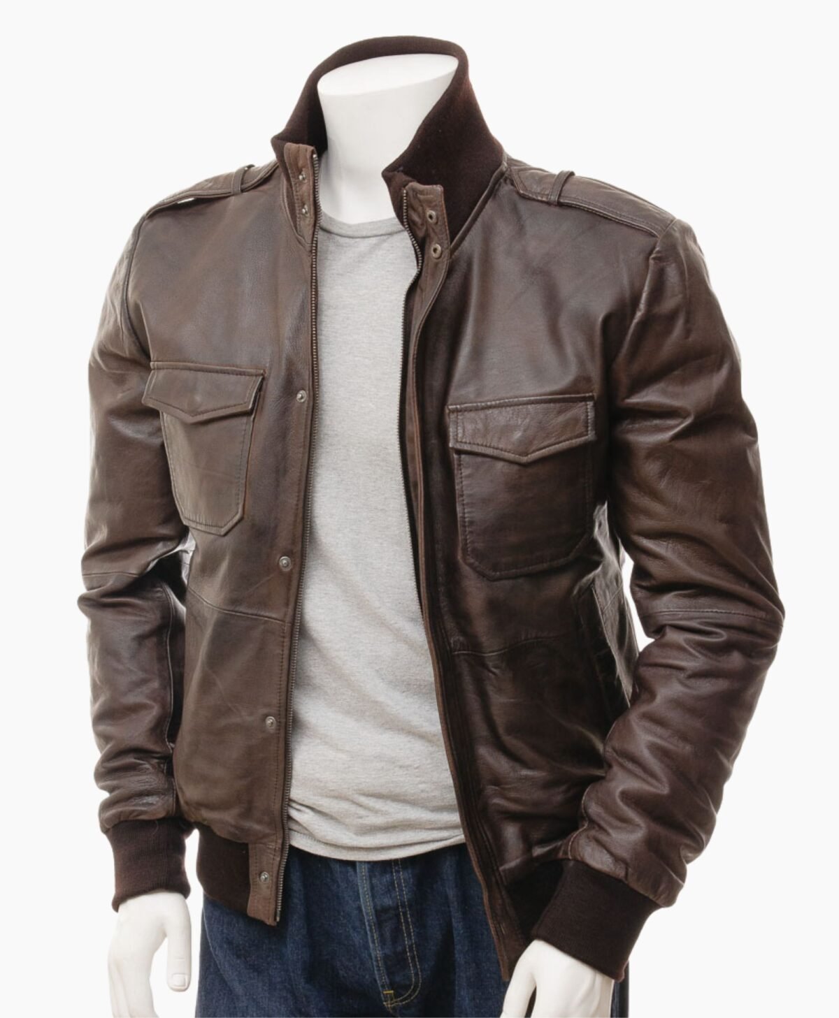 Men's Dark Brown Leather Jacket